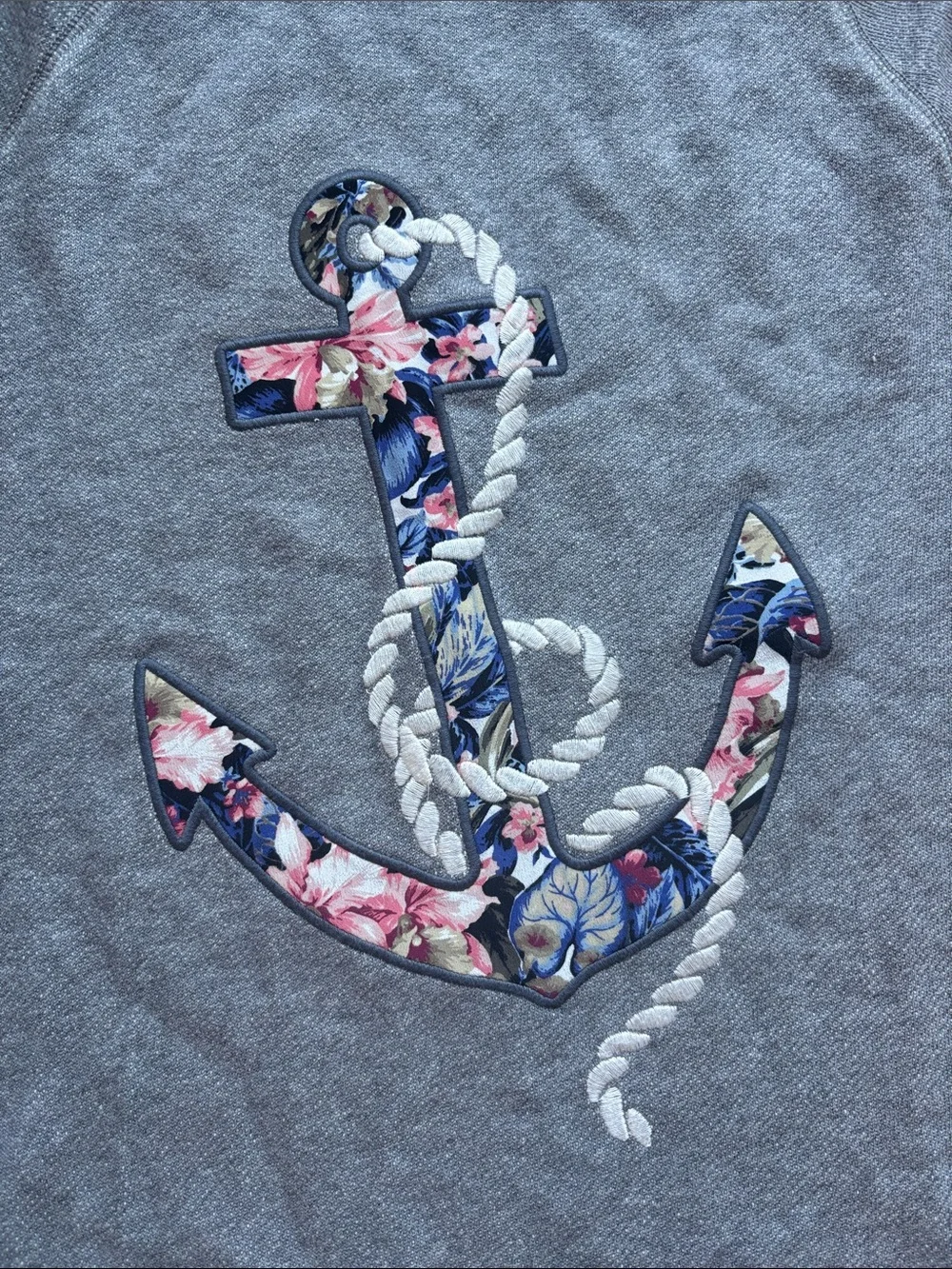 J.Crew Anchor Applique Sweatshirt - Picture 2 of 3